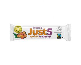 Tropical Wholefoods Organic Fairtrade Apricot & Almond Just Snack Bars 40g x18