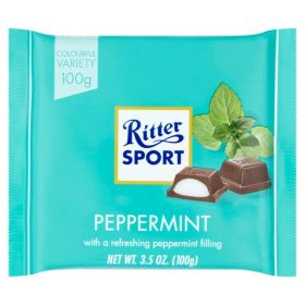 Ritter Sport Dark Chocolate with Peppermint 100g x12