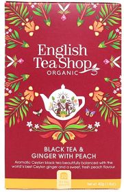 English Tea ORG & FT Black Tea & Ginger with Peach 40g (20s) x6