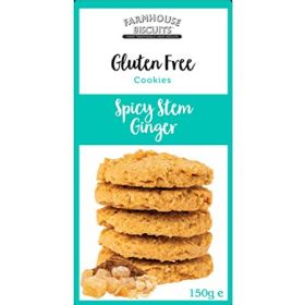 Farmhouse Gluten Free Spicy Stem Ginger Biscuits 150g x12