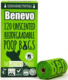 Benevo Biodegradable Dog Poo Bags 120 bags x6