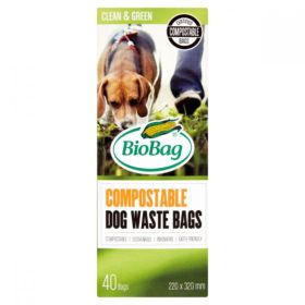 Biobag Compostable Dog Waste Bag Roll 40s x15