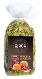 **Biona Organic Fruit Muesli - Apricots and Sultanas 500g x6