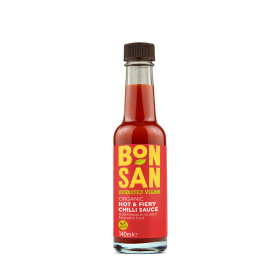 Bonsan Vegan Hot & Fiery Chilli Sauce Organic 6x140ml