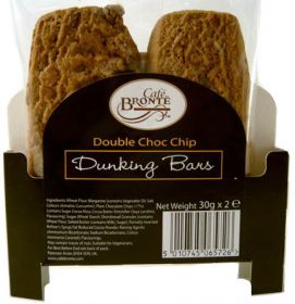 Bronte Cafe Double Choc Chip Dunkers 30g - 2x24