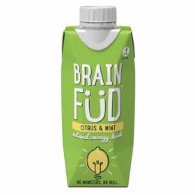 Brain Füd Citrus and Mint Natural Energy Drink 330ml x12