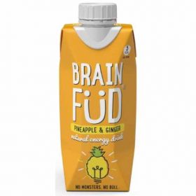 Brain Füd Pineapple and Ginger Natural Energy Drink 330ml x12