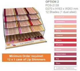 Burts bee's lip shimmer stand 12 x 1 case 