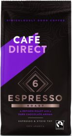 Cafédirect Fair Trade Arabica Espresso Roast Ground Coffee 227g x6