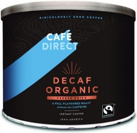 Cafédirect Fair Trade & Organic Decaffeinated Freeze Dried Instant Coffee (Catering) 500g x6