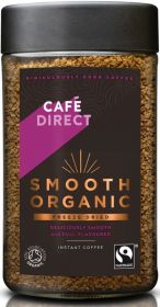 Cafédirect Fair Trade & Organic Smooth Freeze Dried Instant Coffee (*Strength 3) 100g x6