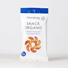 Clearspring Snack Organic Tamari Roasted Cashew Nuts 15 x30g