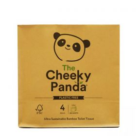 Cheeky Panda Plastic Free Toilet Tissue Bamboo 3ply (100% FSC) 4 rolls x6