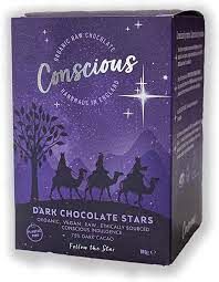 Conscious Dark Chocolate Stars Gift Box 180g x6