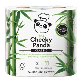 Cheeky Panda Kitchen Towel Bamboo 2ply (100% FSC) 200's x5