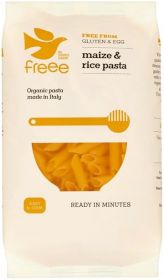 Doves Farm Organic Maize and Rice Penne Pasta 500g x8