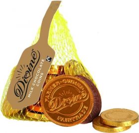 Divine Milk Chocolate Coins in a Display 65g x1