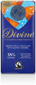 Divine 38% Milk Chocolate with Salted Caramel 90g x15