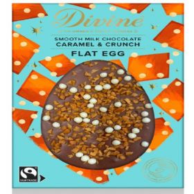 Divine 38% Milk Chocolate Salted Caramel Flat Egg 100g x10