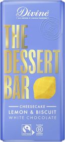 Divine 26% White Chocolate Lemon Cheesecake with Lemon Crisp and Biscuit 180g x10