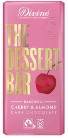 Divine 60% Dark Chocolate Bakewell with Cherry and Almond 180g x10