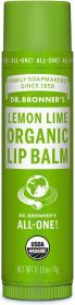 Dr Bronner Lemon Lime Organic Lip Balm 4g x12