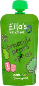 Ella's Kitchen (From 4 months) Broccoli Pear and Peas 7x120g