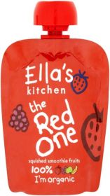 Ella's Kitchen Smoothie Fruit (Organic) Red One 12x90g 