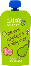 Ella's Kitchen (From 4 months) Rice Pear Apple 7x120g