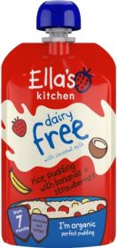 Ella's Kitchen Banana Strawberry Rice Pudding (Dairy Free) 6x80g