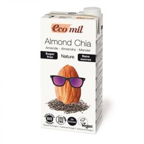 Ecomil Almond Chia Milk Sugar-Free 1L x6