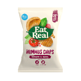 Eat Real Tomato and Basil Hummus Chips 45g x12