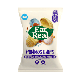 Eat Real Hummus Sea Salt & Balsamic Vinegar Chips 45g x12