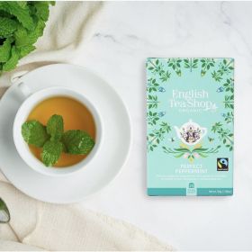 English Tea Perfect Peppermint Organic Sachet Tea Bags 20ct 30g x6