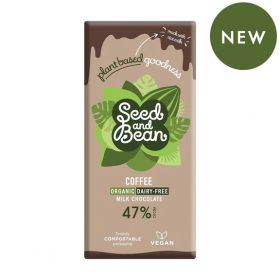 Seed & Bean Organic Vegan Milk Coffee Chocolate 75g x10