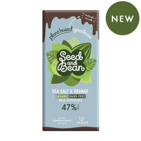 Seed & Bean Organic Vegan Sea Salt & Orange Milk Chocolate 75g x10