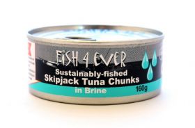Fish 4 Ever Skipjack Tuna Chunks in Brine 160g x15