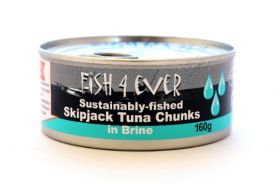 Fish 4 Ever Azores Skipjack Tuna Chunks in Brine 160g x15