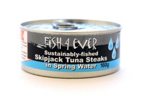 Fish 4 Ever Azores Skipjack Tuna Steaks in Spring Water 160g x15