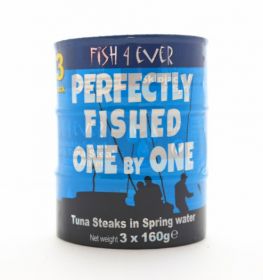 Fish 4 Ever Azores Skipjack Tuna Steaks in Spring Water (Triple Pack) 160g x6
