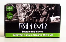 Fish 4 Ever Yellowfin Tuna in Organic Olive Oil 160g x 24