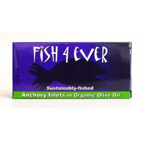 Fish 4 Ever Anchovy Fillets in Org E.V. Olive Oil 95g x12