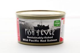 Fish 4 Ever Wild Pacific Red Salmon 213g x12