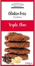 Farmhouse Gluten Free Triple Chocolate Chip Biscuits 150g x12