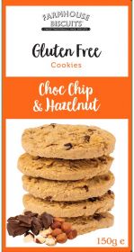 Farmhouse Gluten Free Choc Chip & Hazelnut Biscuits 150g x12