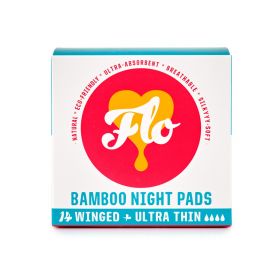 Flo Bamboo Night Pad Pack (14 pads) x8