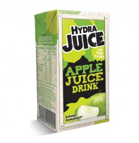 Hydra 75% Apple Juice Drink Cartons with Straw 200ml x24