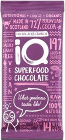 iQ Organic Cocoa-Nib Crunch Superfood Chocolate Bar 35g x24 