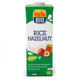 Isola Bio Organic Rice & Hazelnut Drink unsweetened 6 x 1Ltr