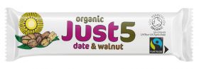 Just5 Date & Walnut Bars 40g x18